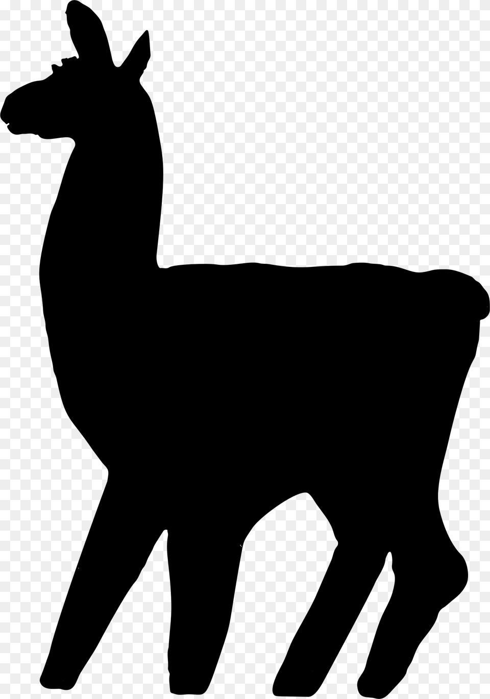 Llama Alpaca Clip Art Llama Silhouette Clip Art, Gray Free Png