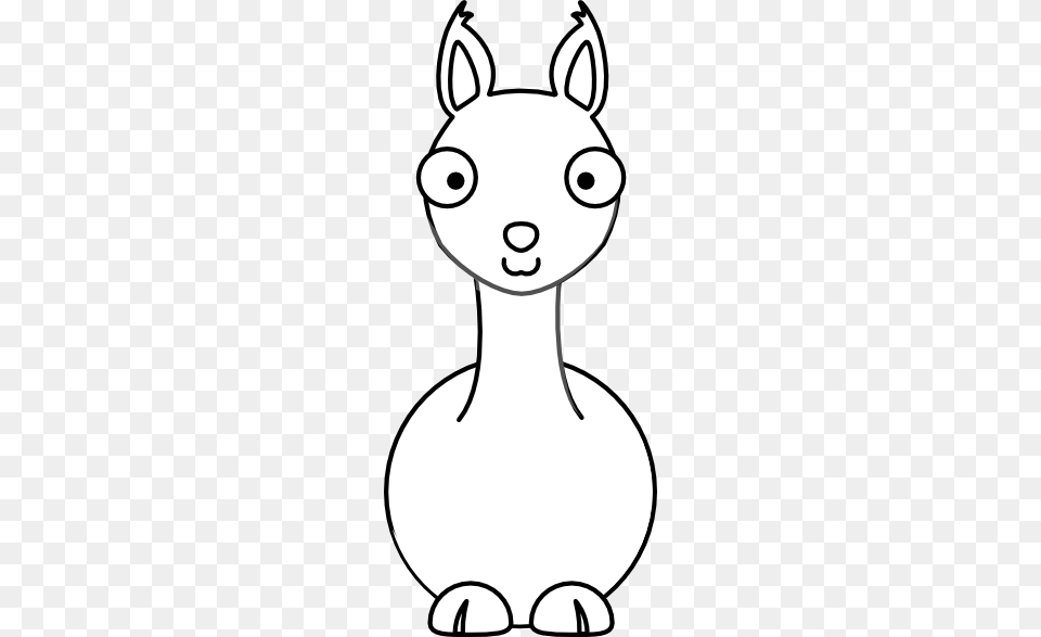 Llama Bampw Clip Art, Stencil, Animal, Deer, Mammal Png Image