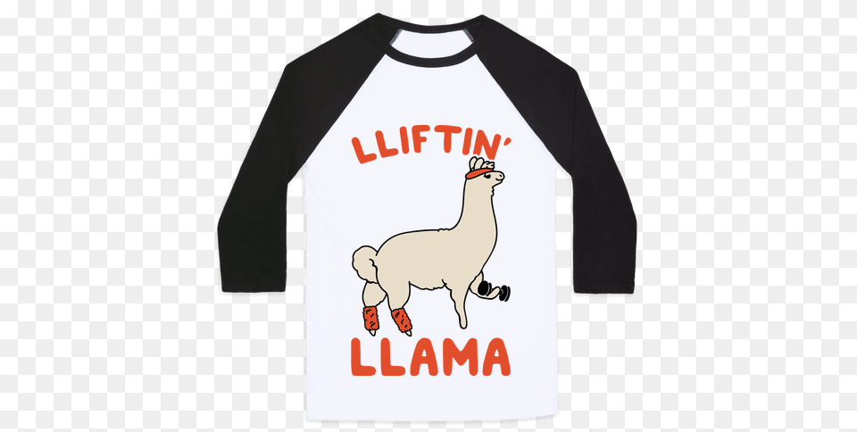 Llama Baseball Tees Lookhuman, Clothing, Long Sleeve, Sleeve, T-shirt Free Png