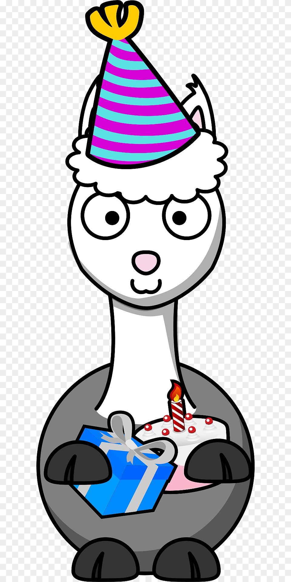 Llama Birthday Guest Clipart, Clothing, Hat, Party Hat, Person Png