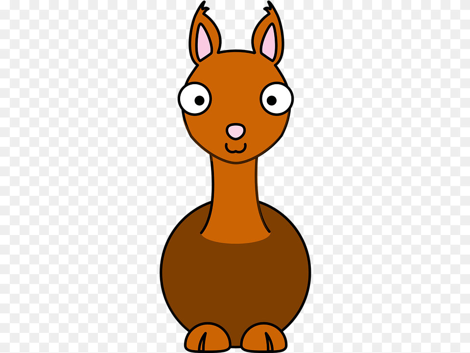 Llama Brown Animal Vector Graphic On Pixabay Orange Cartoon Llama, Deer, Mammal, Wildlife, Bear Free Png Download
