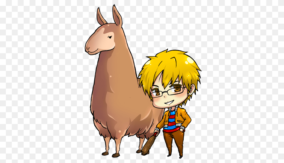 Llama Clipart Chibi, Adult, Person, Woman, Female Free Png