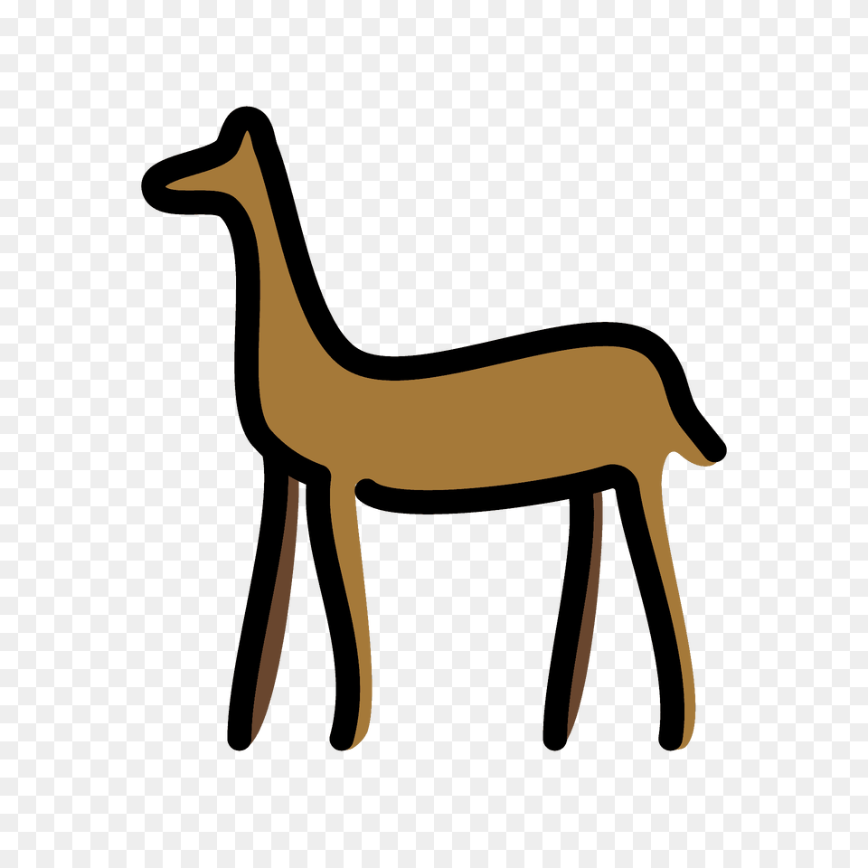 Llama Emoji Clipart, Animal, Deer, Mammal, Wildlife Png Image