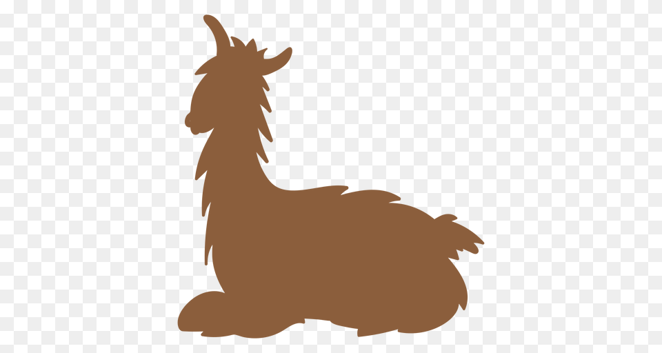Llama Lying Silhouette, Animal, Mammal Free Transparent Png