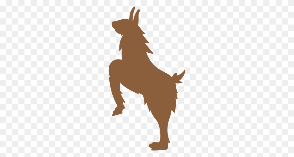 Llama On Hind Legs Silhouette, Animal, Baby, Person, Pet Free Png