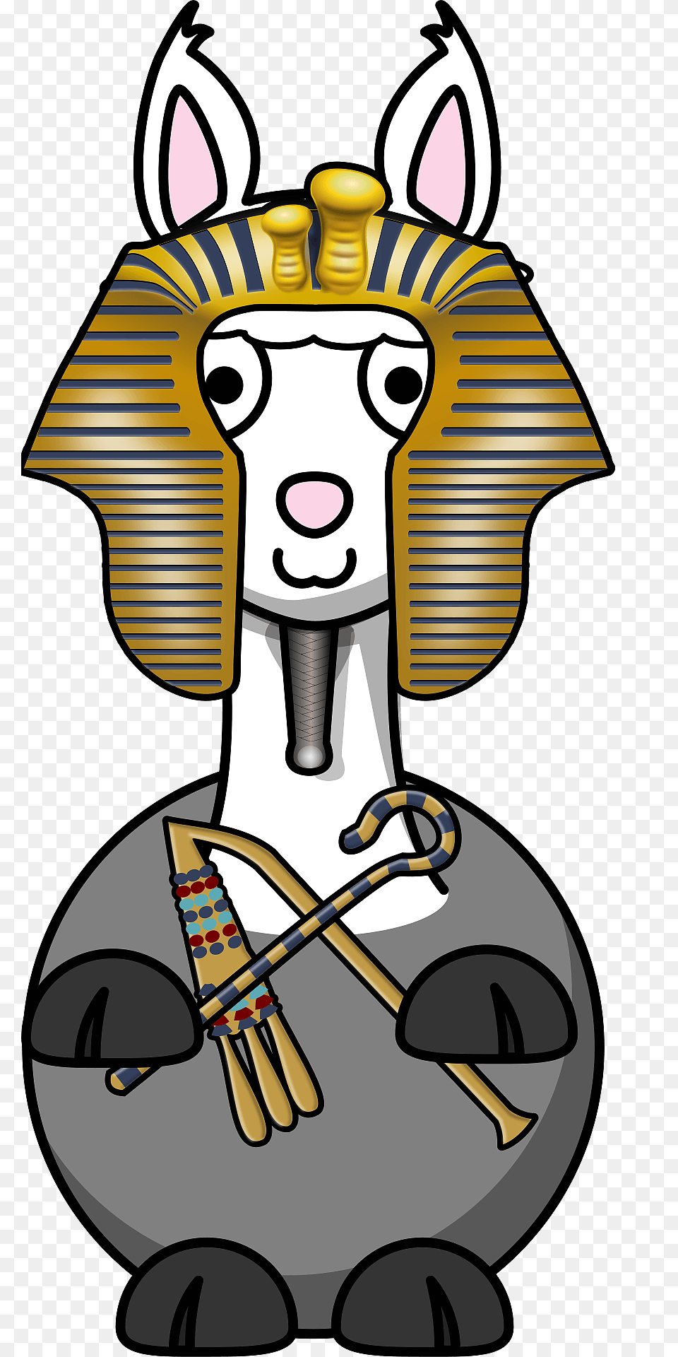 Llama Pharaoh Clipart, Device, Grass, Lawn, Lawn Mower Png