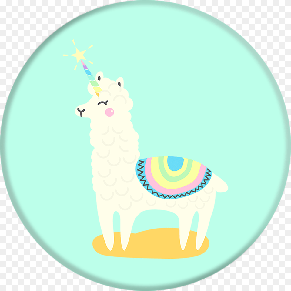 Llama Unicorn Popsocket, People, Person, Turquoise, Animal Free Png