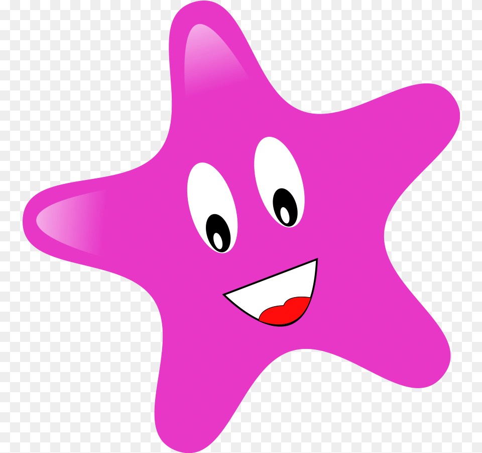 Llustration Of Purple Star Smiley Face Image Pink Happy Star, Star Symbol, Symbol, Animal, Bear Free Png