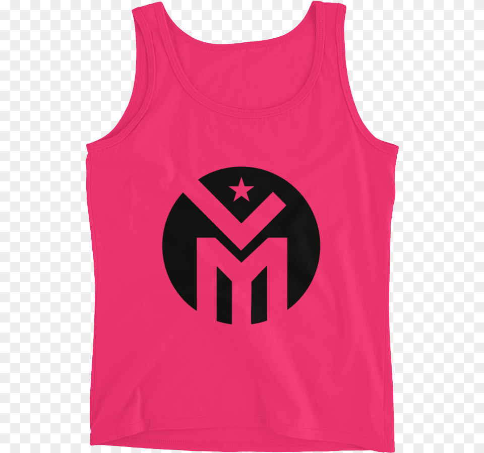 Lm Icon Logo Final Mockup Front Wrinkled Hot Pink, Clothing, Tank Top, Shirt Free Png Download