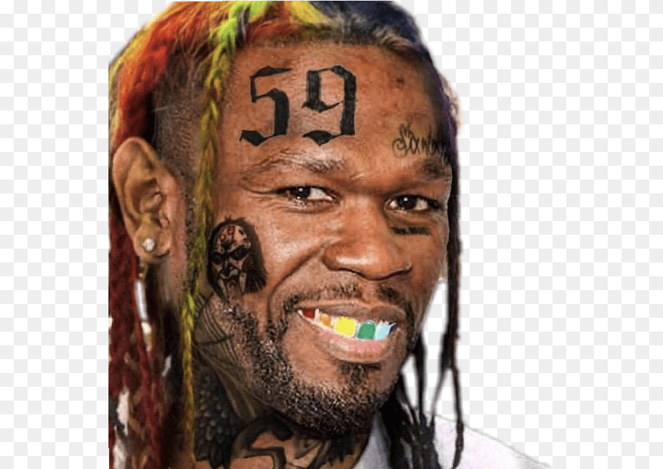 Lmfao 50cent 69 69tattoo Lmao Imdyinglaughting, Person, Face, Head, Adult Free Png