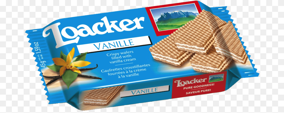 Loacker Wafer Vanilla, Bread, Cracker, Food Free Transparent Png