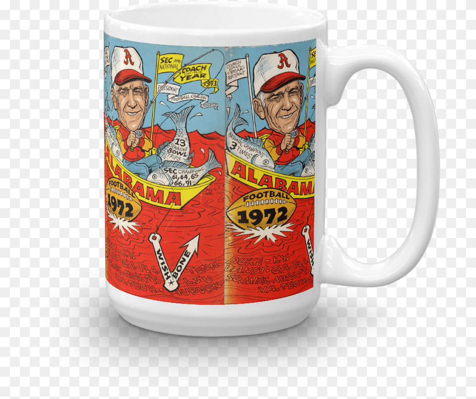 Load Image Into Gallery Viewer 1972 Alabama Football Coffee Cup, Adult, Person, Man, Male Free Png Download