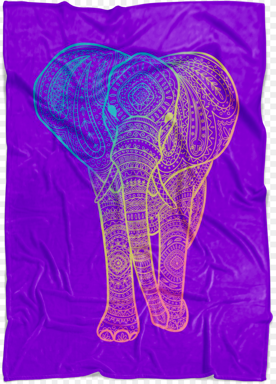 Load Into Gallery Viewer Boho Elephant Blanket, Purple, Adult, Bride, Female Png Image