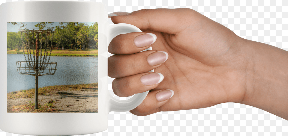 Load Image Into Gallery Viewer Disc Golf Basket With Mug, Body Part, Finger, Hand, Person Free Png Download