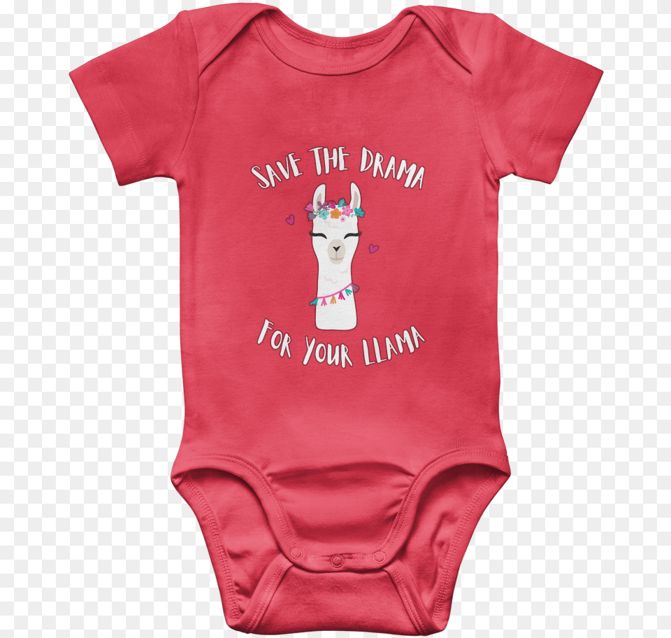 Load Image Into Gallery Viewer Drama Llama Classic Infant Bodysuit, Clothing, T-shirt, Baby, Person Png