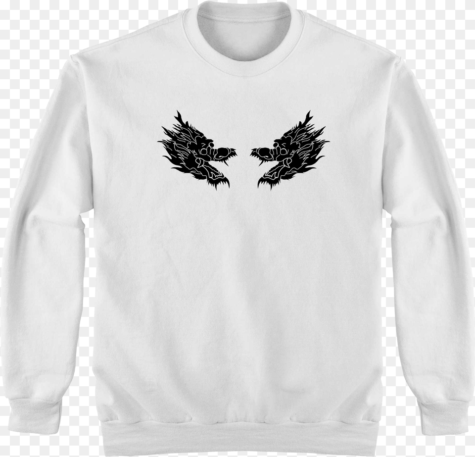 Load Image Into Gallery Viewer Duo Dragon Head White Lil Xan, Sweatshirt, Clothing, Knitwear, Leaf Png