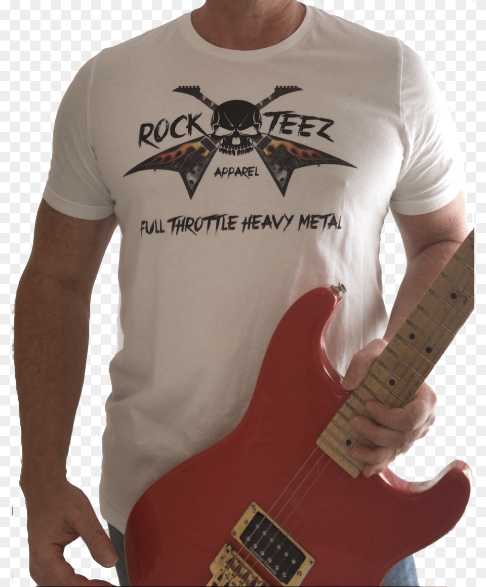Load Image Into Gallery Viewer Full Throttle Heavy Bass Guitar, Clothing, Musical Instrument, T-shirt, Adult Png