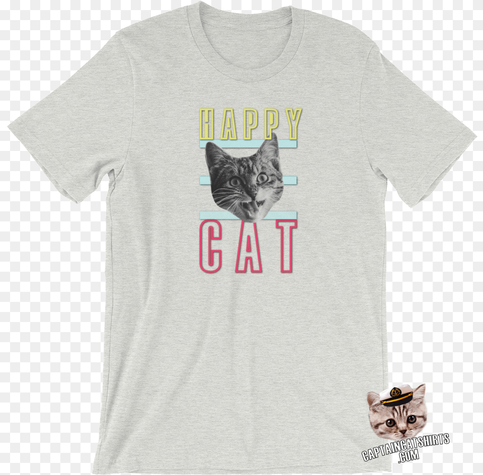 Load Image Into Gallery Viewer Happy Cat Korat, Clothing, T-shirt, Animal, Mammal Free Transparent Png