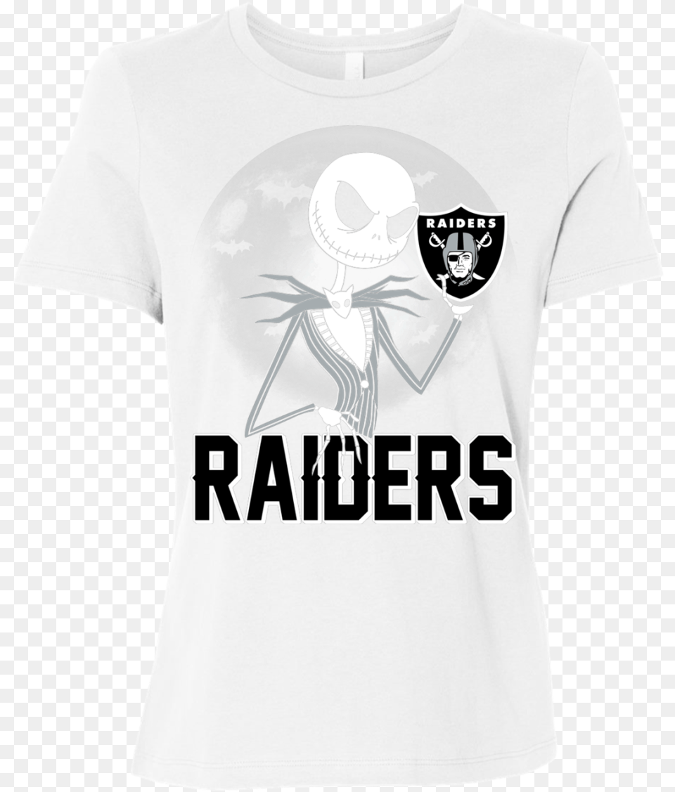 Load Into Gallery Viewer Jack Skellington Halloween Oakland Raiders, Clothing, T-shirt, Shirt, Face Png Image