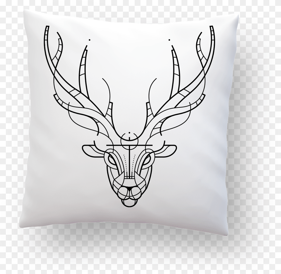 Load Image Into Gallery Viewer Pillow Cushion, Home Decor, Antler, Animal, Deer Free Transparent Png