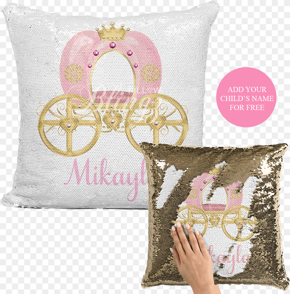 Load Image Into Gallery Viewer Princess Carriage Reversible Magic Pillows, Cushion, Home Decor, Pillow, Machine Free Png