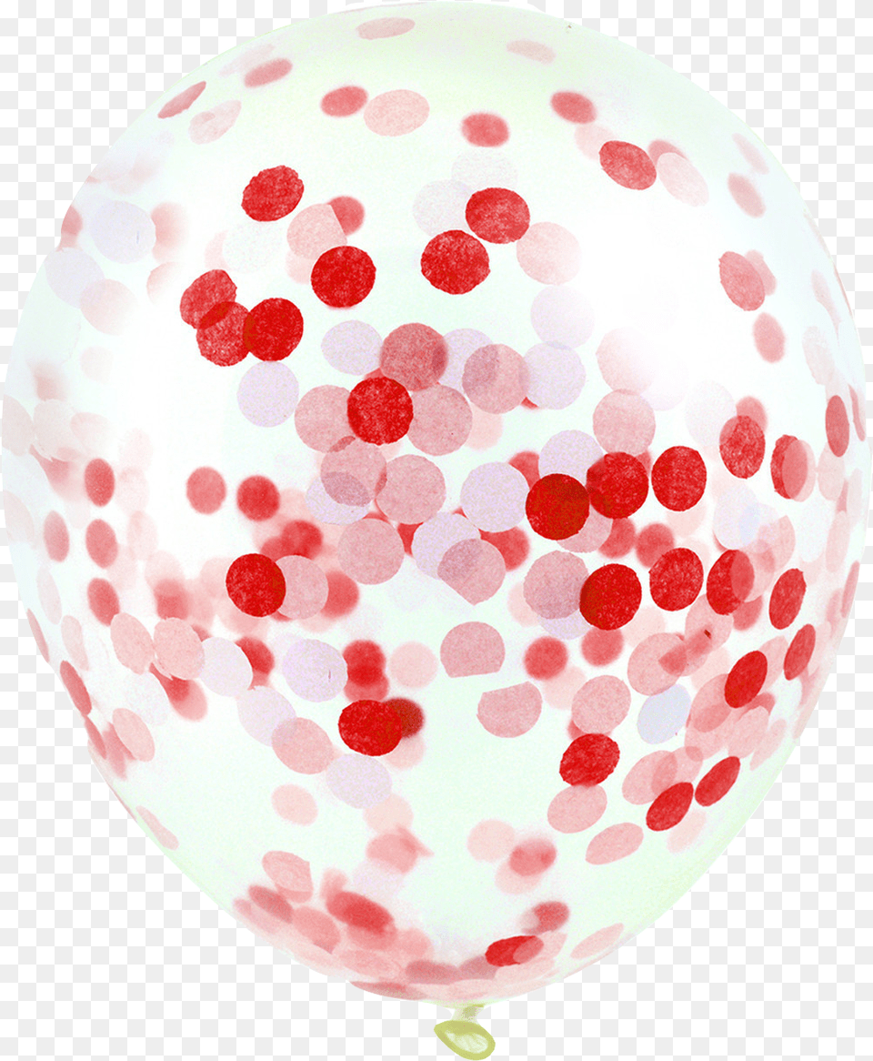 Load Image Into Gallery Viewer Red Confetti Balloon Red Confetti Latex Clear Balloons, Plate, Pattern Free Png