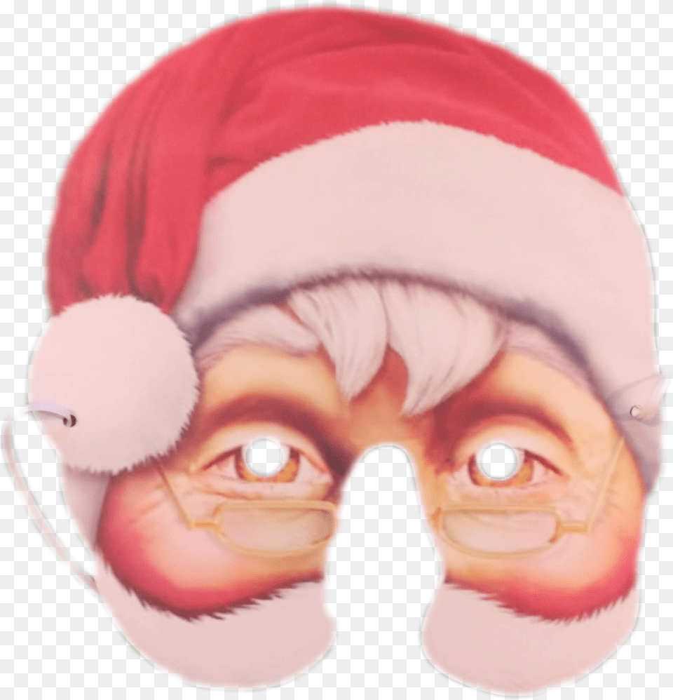 Load Image Into Gallery Viewer Santa Face Mask Cartoon, Baby, Person, Cap, Clothing Free Png Download