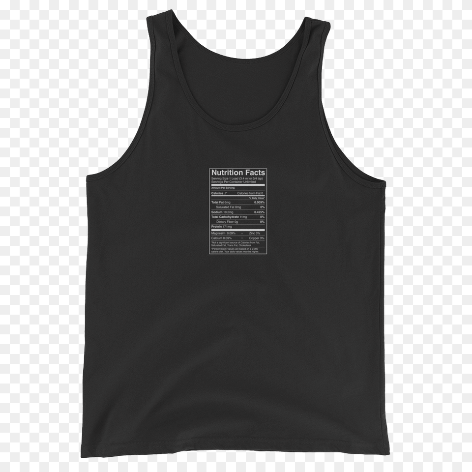 Load Nutrition Facts Tank Top Modified World, Clothing, Tank Top, Vest, Undershirt Free Png Download