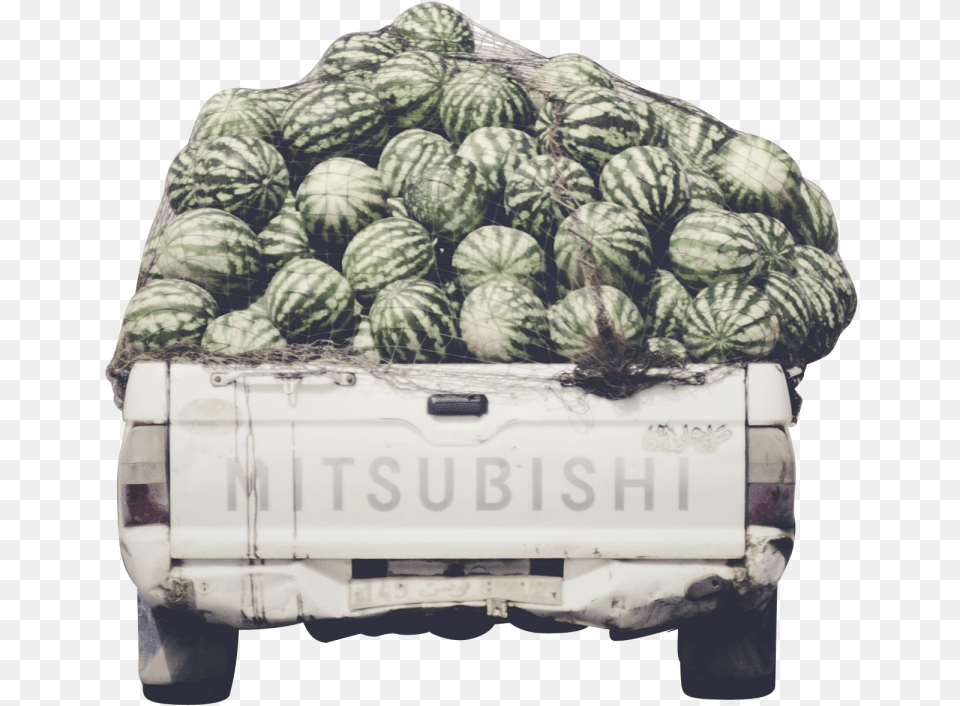 Load Of Watermelons In Mistubishi Pick Up, Food, Fruit, Plant, Produce Png Image