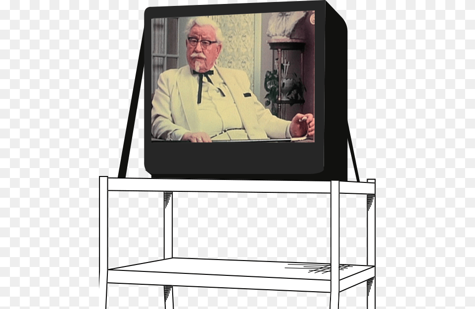 Load The Rack Of Chicken Into The Colonel39s Favourite Shelf, Screen, Electronics, Monitor, Man Free Png
