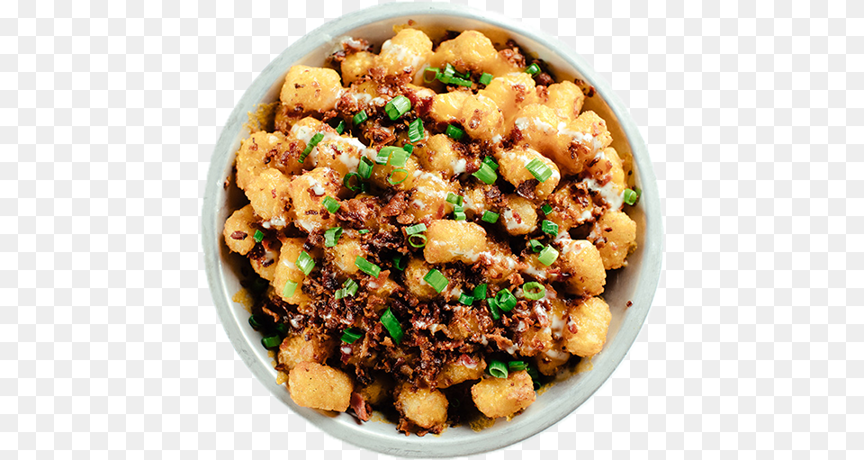 Loaded Tots Side Dish, Food, Tater Tots, Dining Table, Furniture Free Png