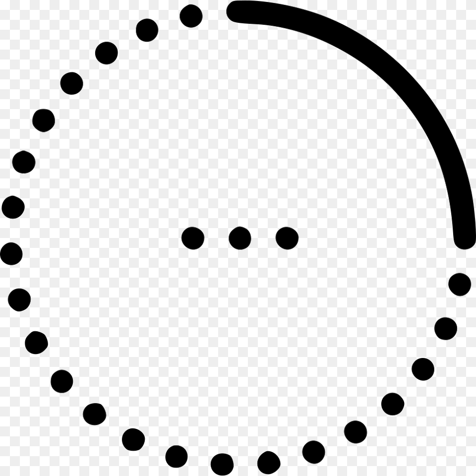 Loading Wait Load Circle Dash Circle, Stencil Free Transparent Png