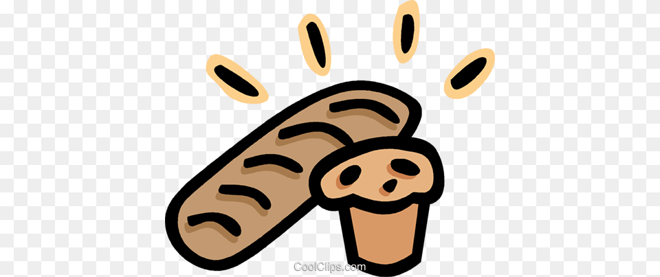 Loaf Of Bread And Muffin Royalty Vector Clip Art Illustration, Food Free Transparent Png