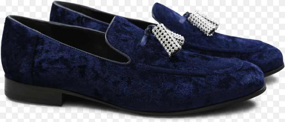 Loafers Claire 10 Velvet Navy Tassel Stones Slip On Shoe, Clothing, Footwear, Suede Free Png Download