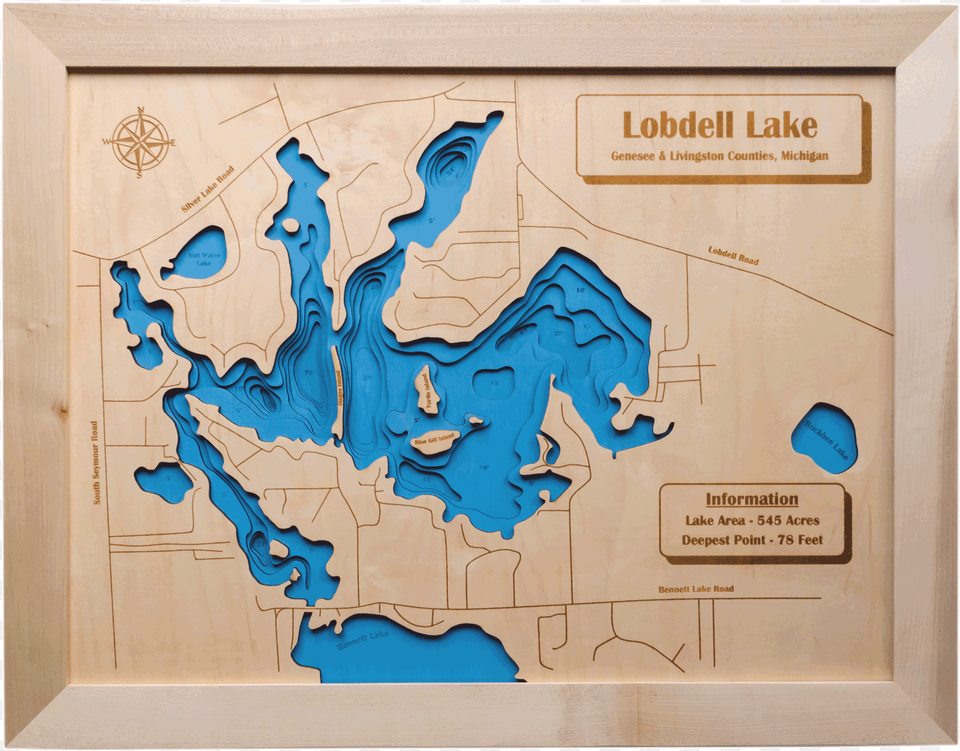 Lobdell Lake 3d Map Silver Lake Fenton Mi Maps, Chart, Plot Free Png