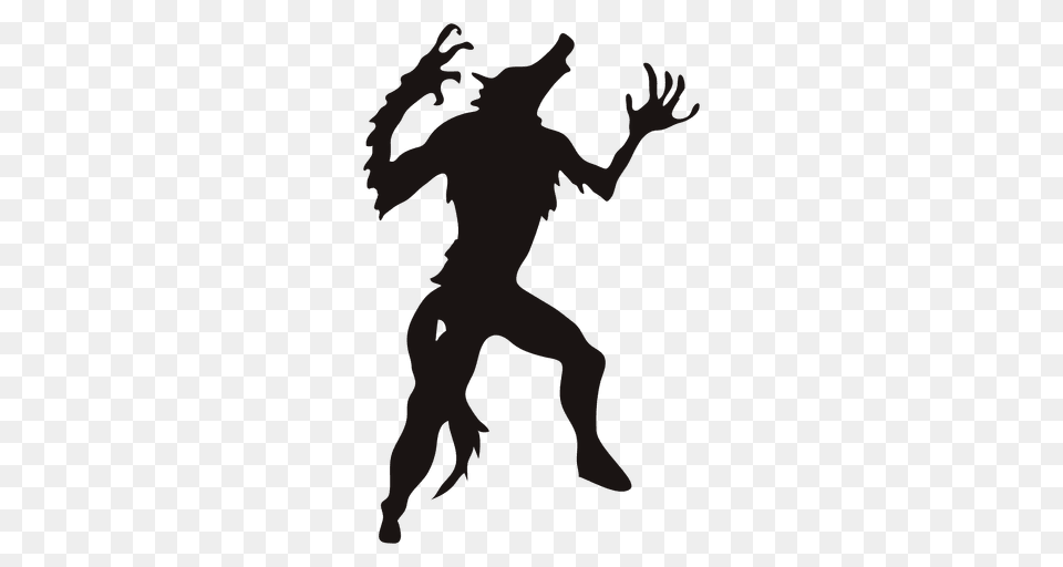 Lobo De Halloween Silueta, Silhouette, Person, Stencil Free Transparent Png