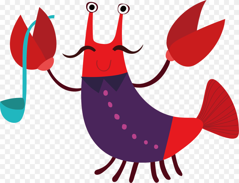 Lobster Clipart Purple, Animal, Fish, Sea Life, Shark Free Png