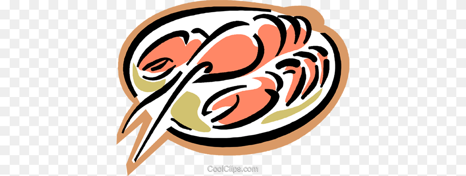 Lobster On Plate Royalty Vector Clip Art Illustration, Baby, Person, Food, Meal Free Png