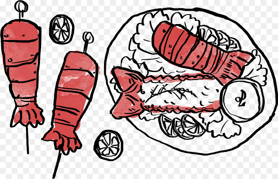 Lobster Tail Cartoon Transparent, Person, Hand, Finger, Body Part Free Png Download