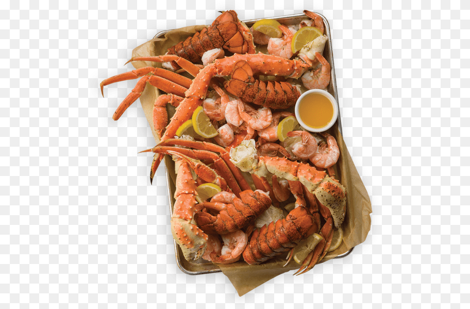 Lobster Tails And King Crab Legs On A Platter Red King Crab, Food, Seafood, Animal, Invertebrate Free Png Download