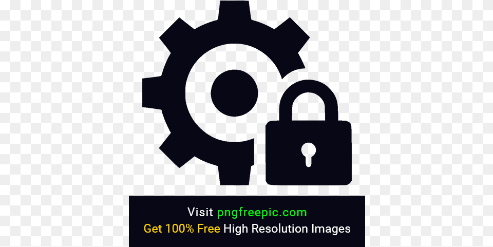 Locak Setting Icon High Resolution Golden Frame, Machine, Gear Free Png Download