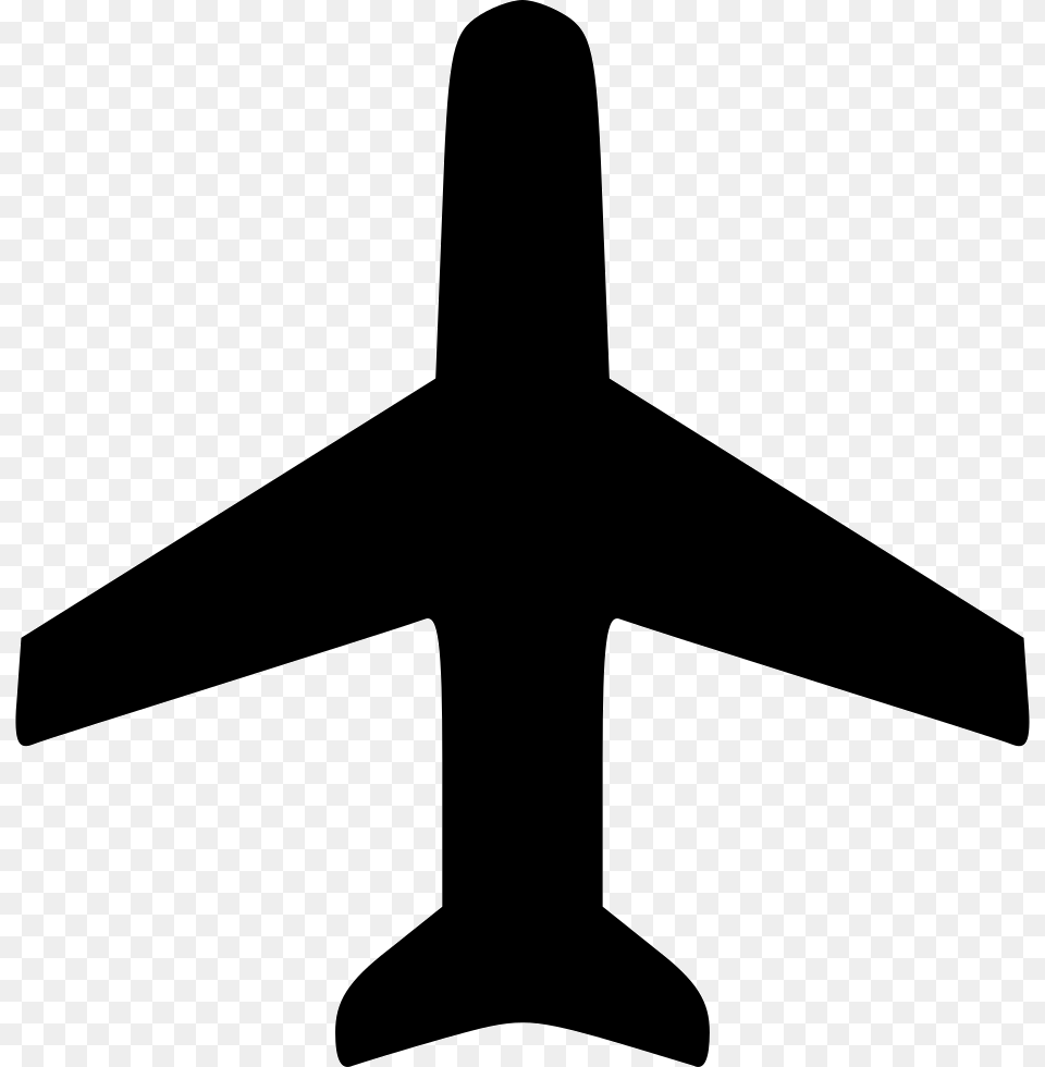 Local Airport Top Of Plane, Silhouette, Cross, Symbol, Aircraft Free Transparent Png