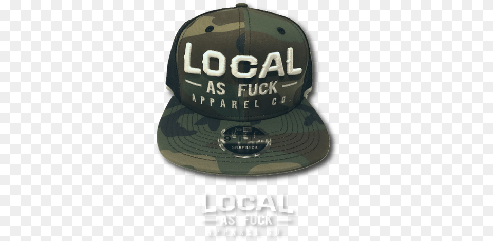 Local As Fuck Camo Trucker Baseball Cap, Baseball Cap, Clothing, Hat, Hardhat Free Png