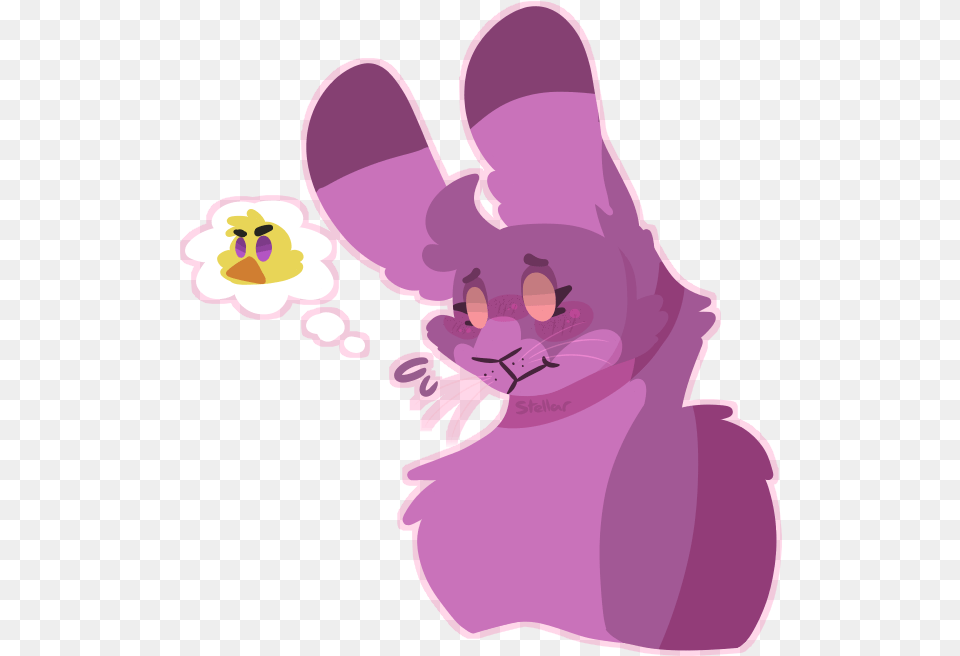 Local Bunny Is Lesbian For A Chicken Cartoon, Purple, Baby, Person, Flower Free Png