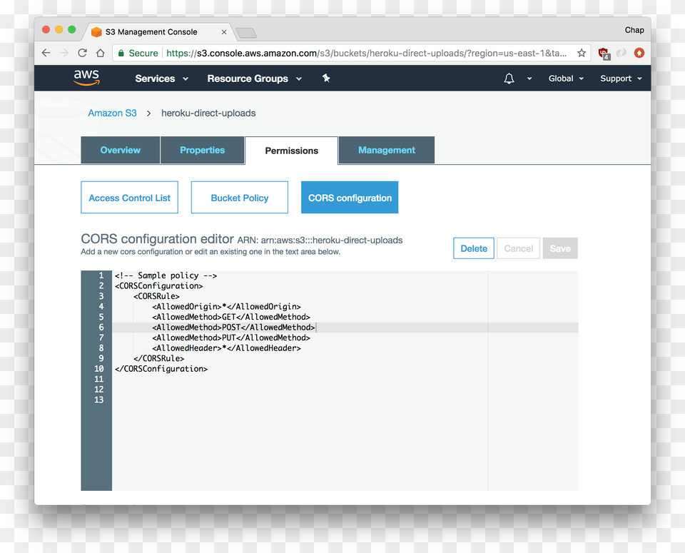 Locating The 39properties39 Tab And Cors Configuration, File, Webpage Free Transparent Png