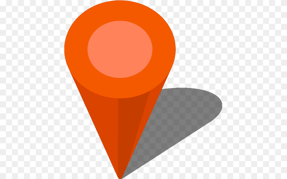 Location Clipart Orange Location Map Icon Vector, Cone Free Transparent Png