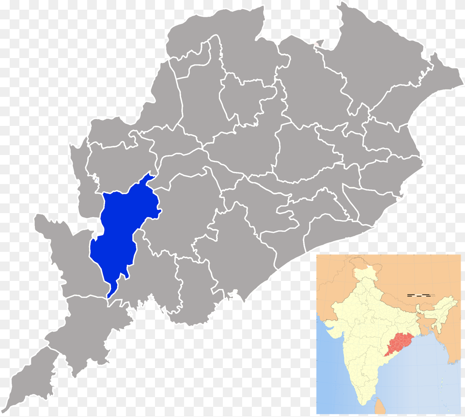 Location In Odisha India Jharsuguda In Odisha Map, Atlas, Chart, Diagram, Plot Png Image