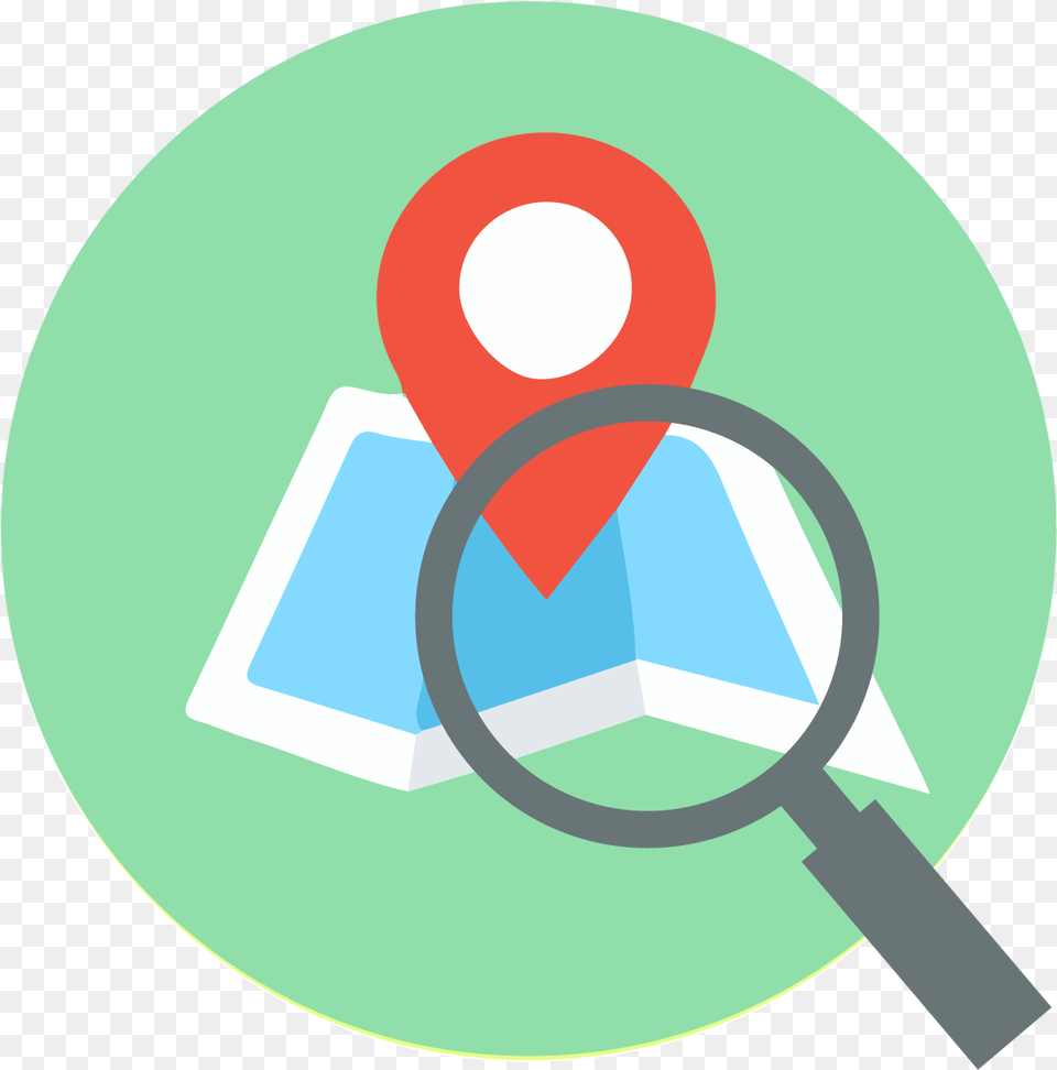 Location Logo Circle, Magnifying, Disk Png Image