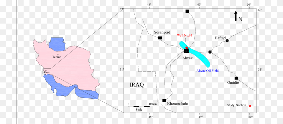 Location Map Of The Study Area In Ahvaz Oil Field Map, Chart, Plot, Person, Atlas Png Image