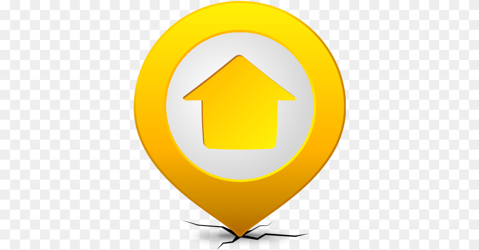 Location Map Pin Home Yellow Svgvectorpublic Domain Circle, Balloon, Aircraft, Transportation, Vehicle Png Image